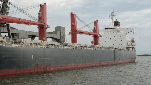 巴西巴拉那瓜港口的MS, TS干散货船视频素材