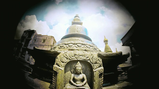 MS ZI T/L拍摄于尼泊尔加德满都的swayambhunath寺庙视频下载