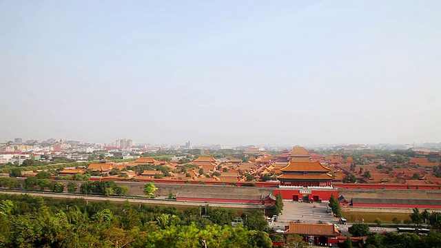从中国北京的景山看紫禁城视频下载
