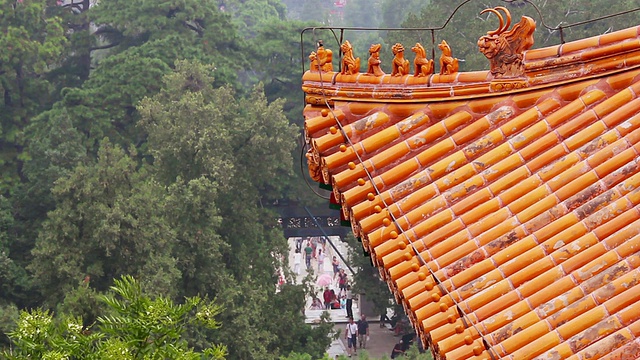 拍摄于中国北京颐和园的屋顶视频素材