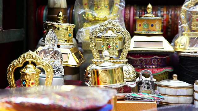印度德里商店出售的纪念品视频下载