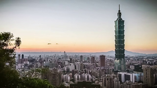 日落时分的台北市视频下载