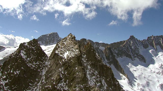 盖伦斯托克和蒂芬冰川的冬季斯托克的WS鸟瞰图/冬季斯托克，尤里，瑞士视频素材