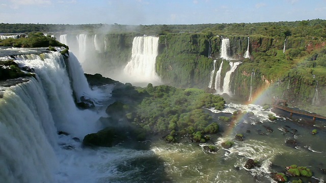 伊瓜苏瀑布高清视频。巴西视频素材