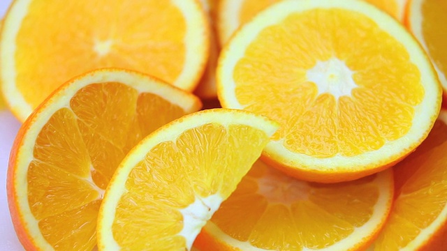 高清微距摄影拍摄的橘子片视频下载