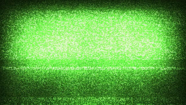 电视杂音-绿色(全高清)视频素材