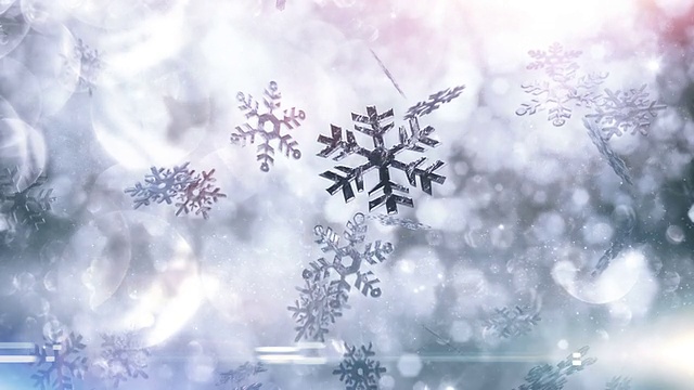 雪晶体落下(明亮)-循环视频下载