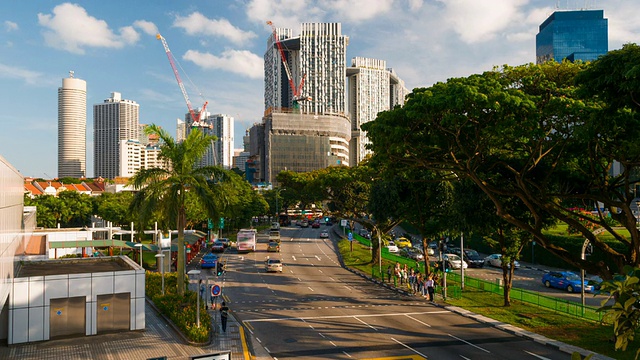 新加坡繁忙的街道视频素材