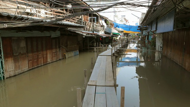 泰国房屋洪水视频素材