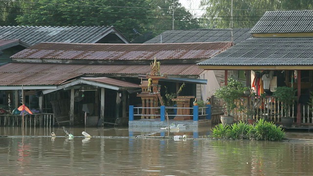 泰国房屋洪水视频素材