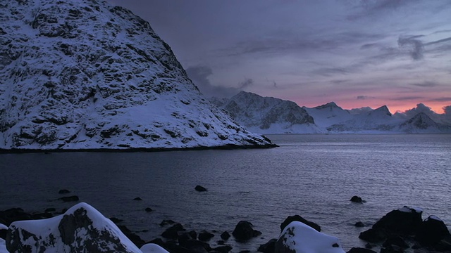 北极的日落视频素材