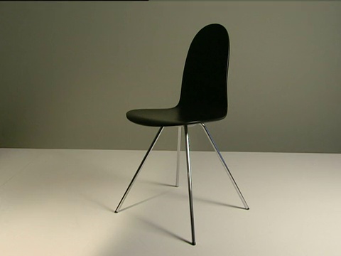 金属框架的现代黑色椅子视频下载