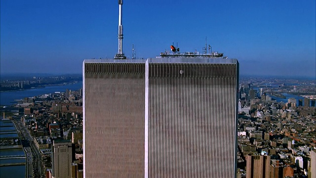 纽约世贸中心的双塔高清版。视频下载