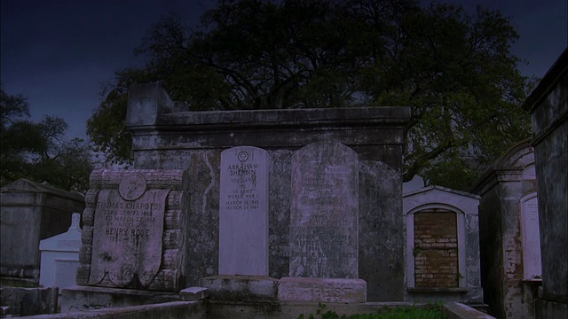 缩小从墓碑，路易斯安那州，新奥尔良视频素材