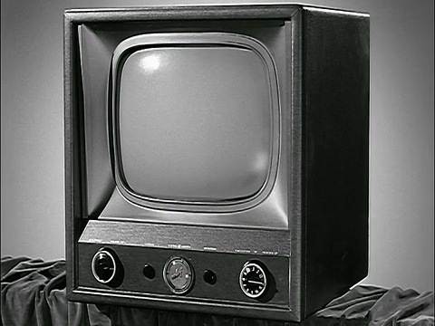 1953年黑白电视特写视频素材