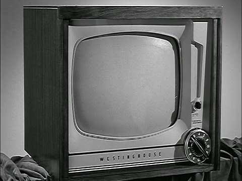 1953黑白近距离电视视频素材