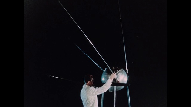 苏联发射第一颗人造卫星视频素材