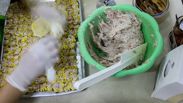饺子的过程使视频素材