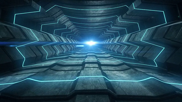 未来的隧道视频素材