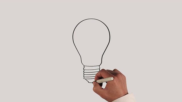 灯泡白板动画视频素材