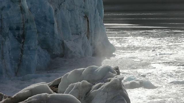 冰川冰裂视频素材