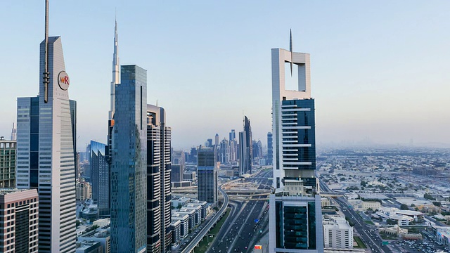 摩天大楼，迪拜，时光流逝视频素材