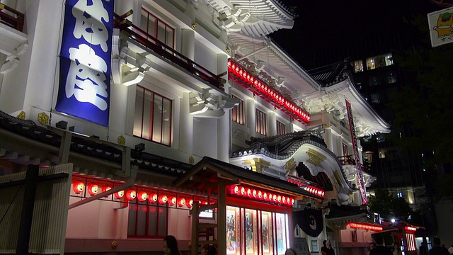 日本东京的歌舞伎座视频素材