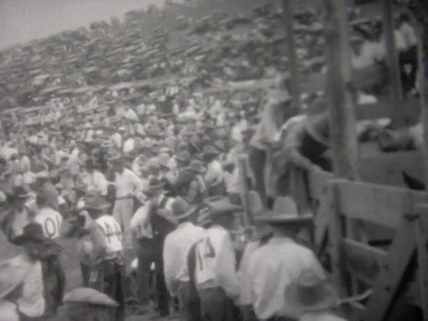 1927年，杰克逊霍尔牛仔竞技会视频素材