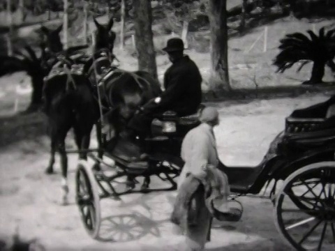 1932年，一名妇女爬上马车视频下载