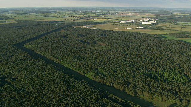 森林鸟瞰图，景观和边界离开易北/德国视频素材