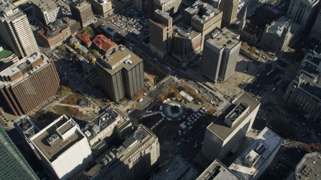 俯瞰费城市中心。2011年拍摄的。视频素材