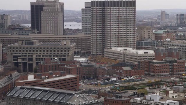 从波士顿市中心飞往北端。2011年拍摄的。视频素材