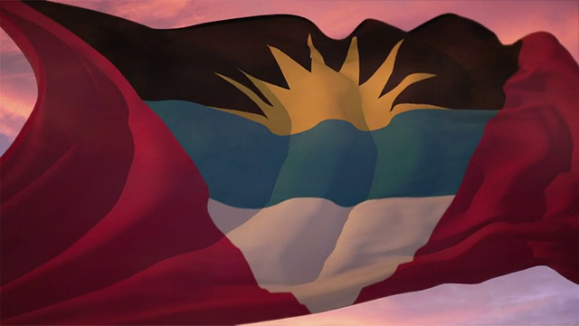 安提瓜岛旗视频素材