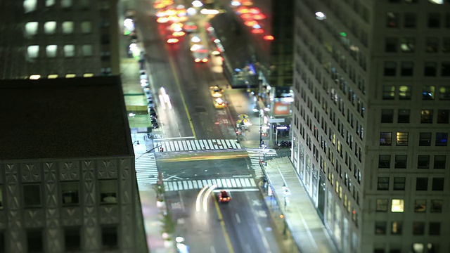 纽约市街道(倾斜移位延时)视频素材