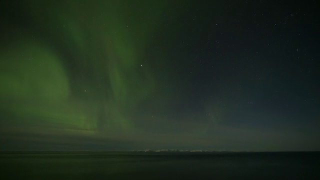 北极光具有广阔的景观。视频素材