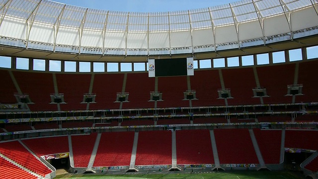 在Estádio Nacional Mané加林查空看台上方的空白记分牌视频下载