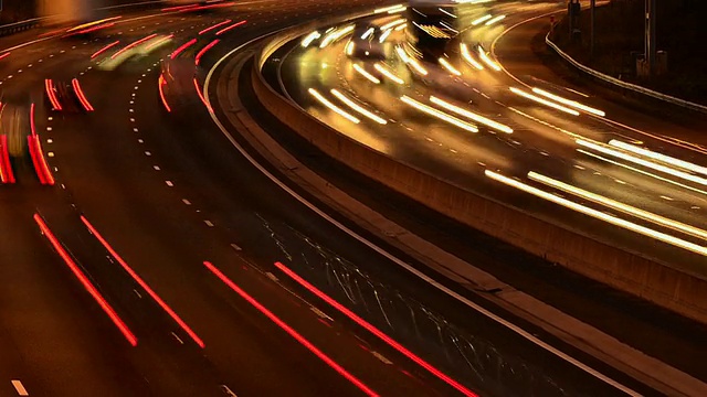 M25高速公路交通高峰期视频素材