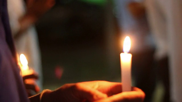 烛光及纪念仪式视频素材