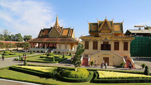 金边，皇家宫殿，柬埔寨国王的皇家住所视频下载