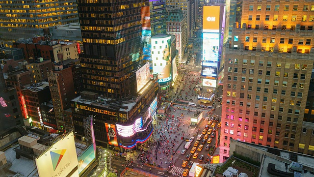 时代广场，纽约，时光流逝。视频下载