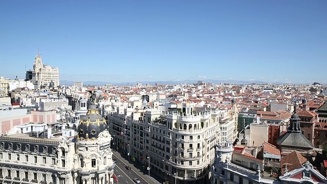 VDO:西班牙马德里格兰维亚的景色视频下载