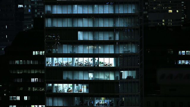 日本东京的办公大楼视频素材