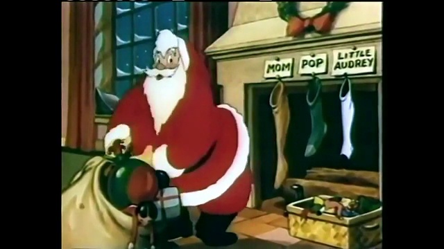 圣诞老人把玩具塞满长筒袜视频下载