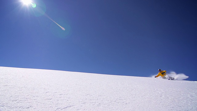 自由滑雪粉滑雪视频素材