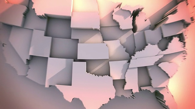 带有州的美国地图视频素材
