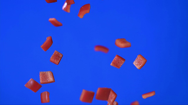 红辣椒片(超慢镜头)视频素材