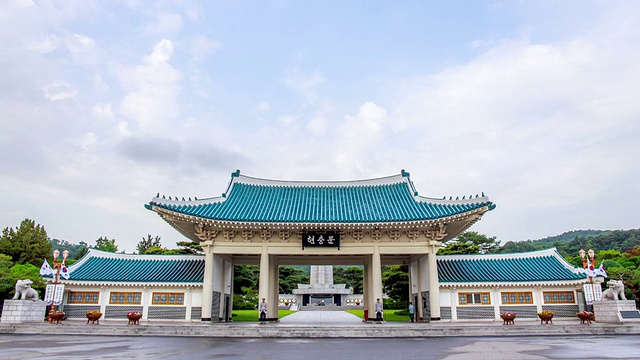 首尔国家公墓的正门视频下载