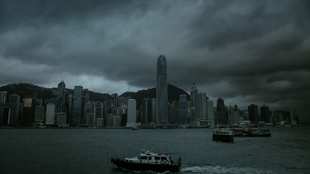 香港天际线时光流逝视频素材
