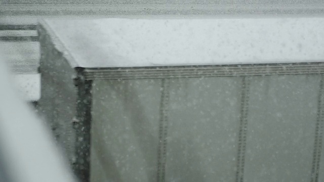 冬季在暴风雪中驾驶视频素材