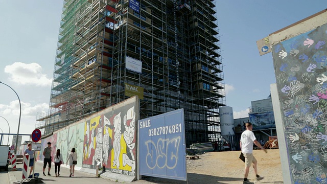柏林墙的公寓建设视频素材